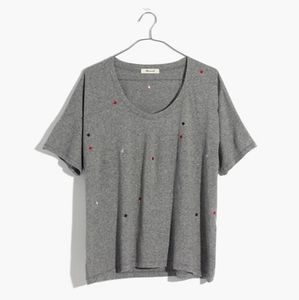 MADEWELL - EMBROIDERED U-NECK TEE